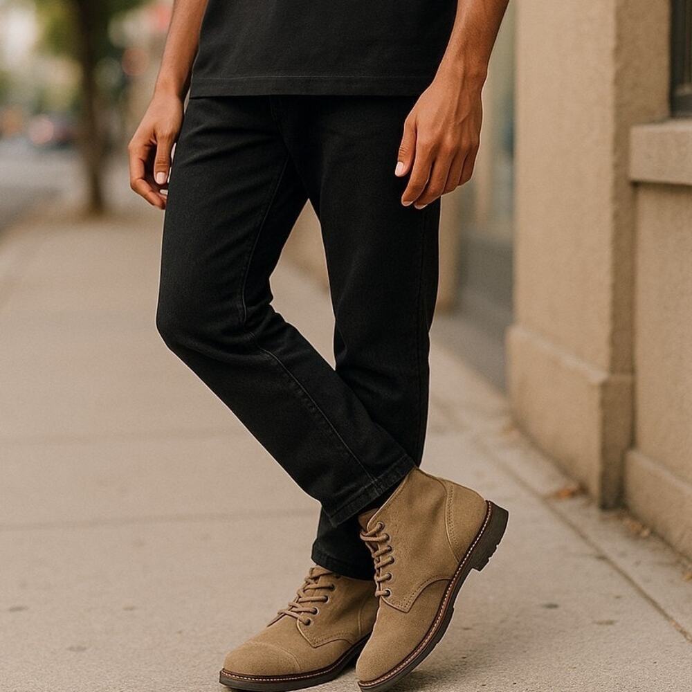 Steve Madden Ankle Boots Cap Toe Suede Brand New W/O Box Mens 9 Brown S-1539